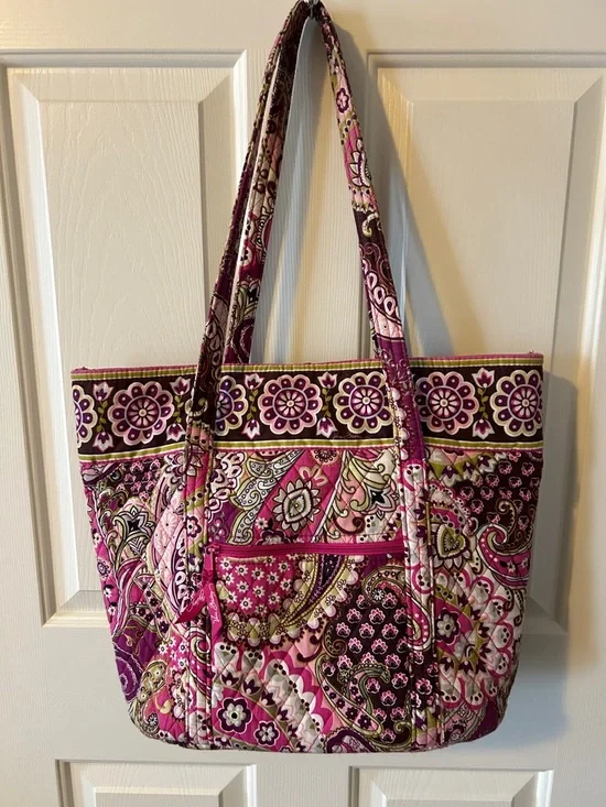 Vera Bradley Quilted Paisley Floral Tote - Pink & Purple - Picture 2 of 4